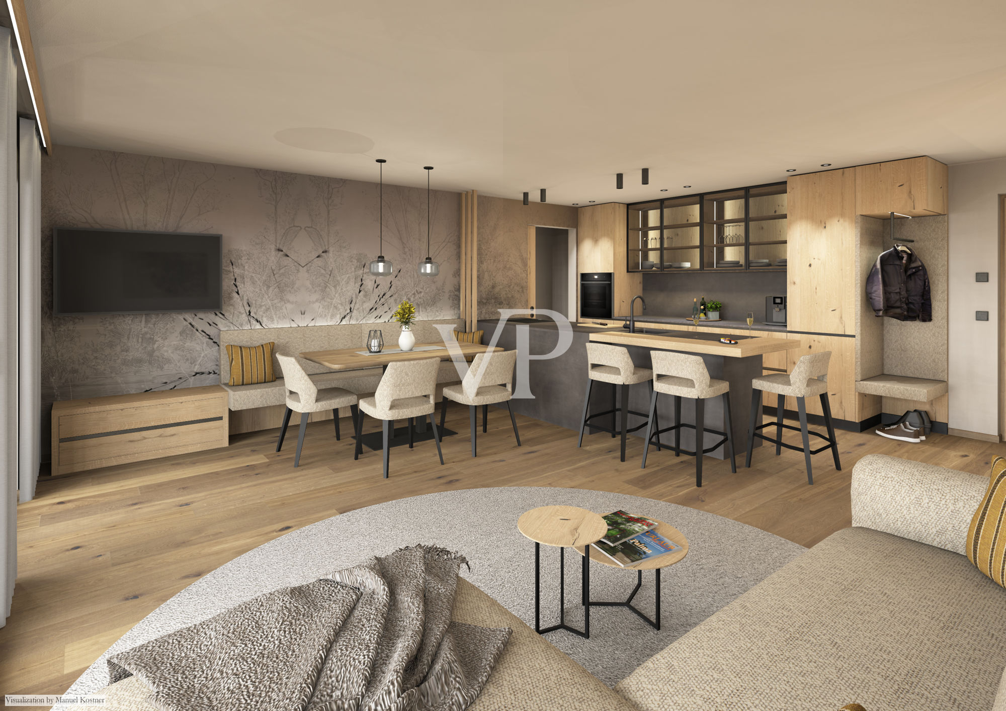 Exklusive 3-Zimmer-Gartenwohnung in moderner Alpinresidenz (konventioniert laut Art. 39)
