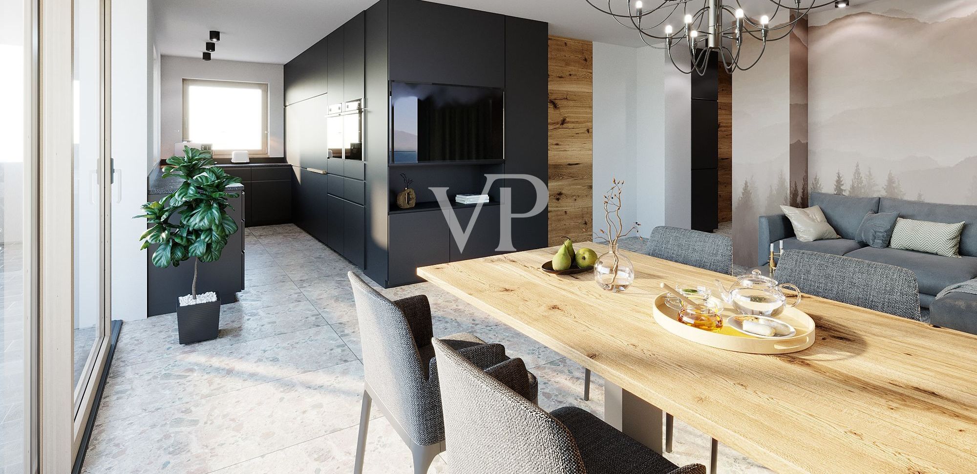 Moderne, hochwertige Drei-Zimmer-Penthouse-Wohnung in Latsch