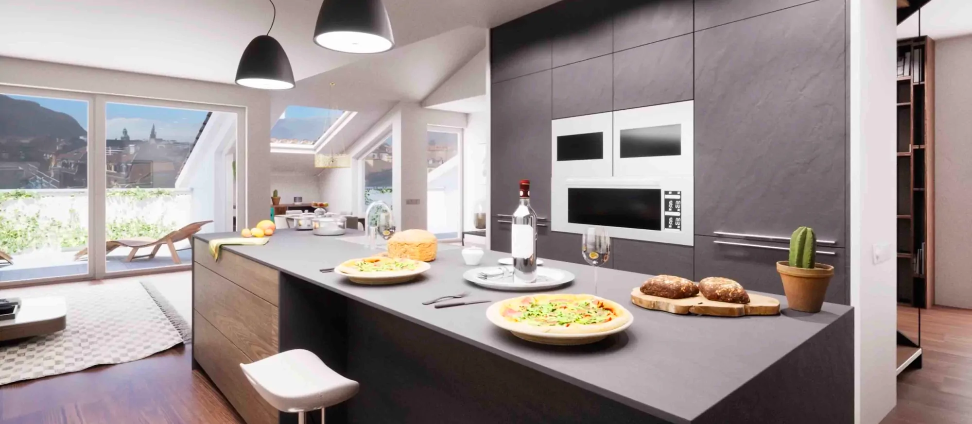 Ático premium con vista panorámica en el corazón de Bolzano