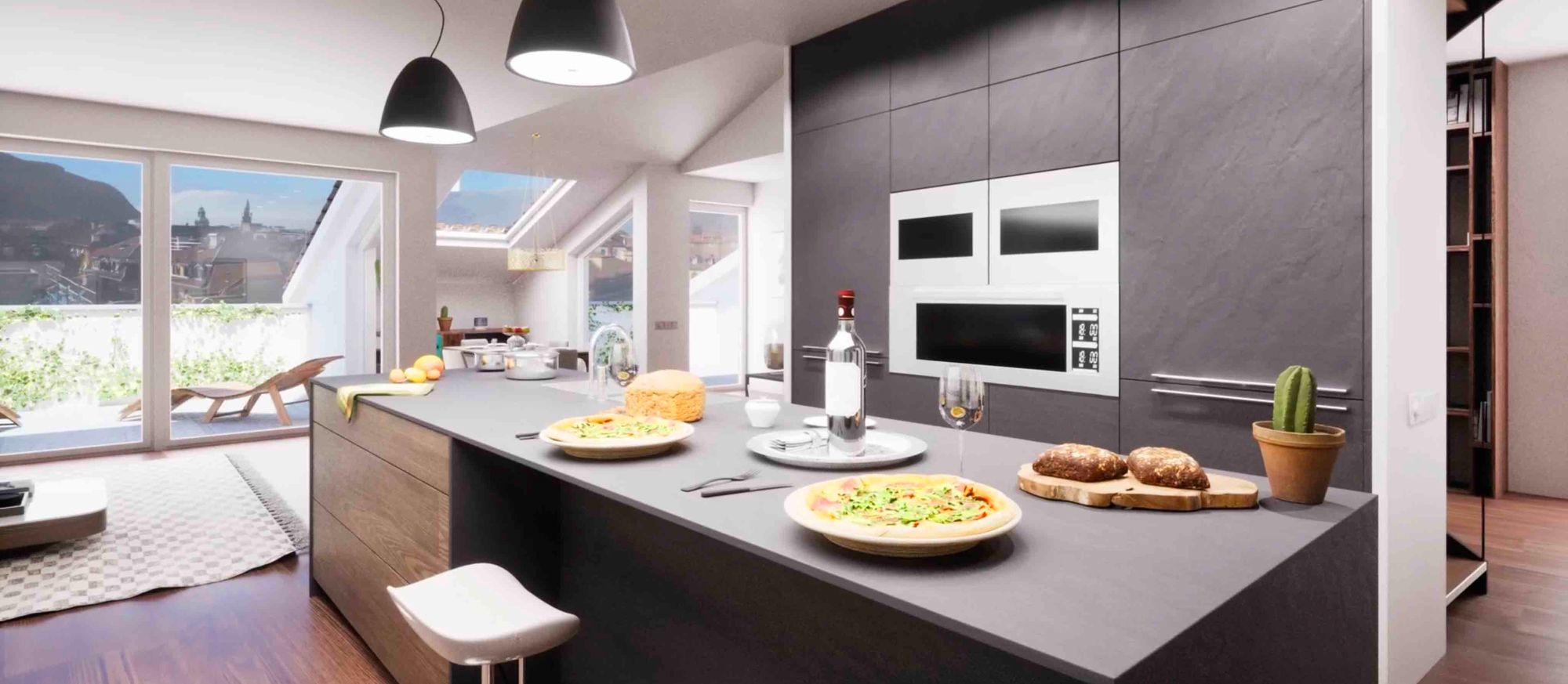 Premium Attic apartment with panoramic view in the Heart of Bolzano