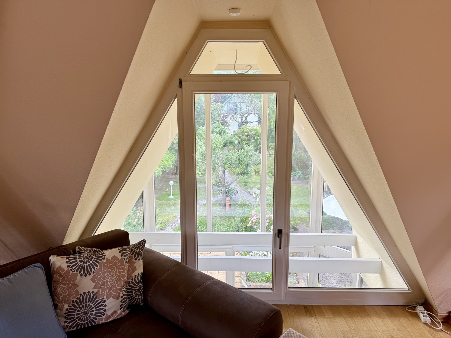 Blick innen Garten Studio