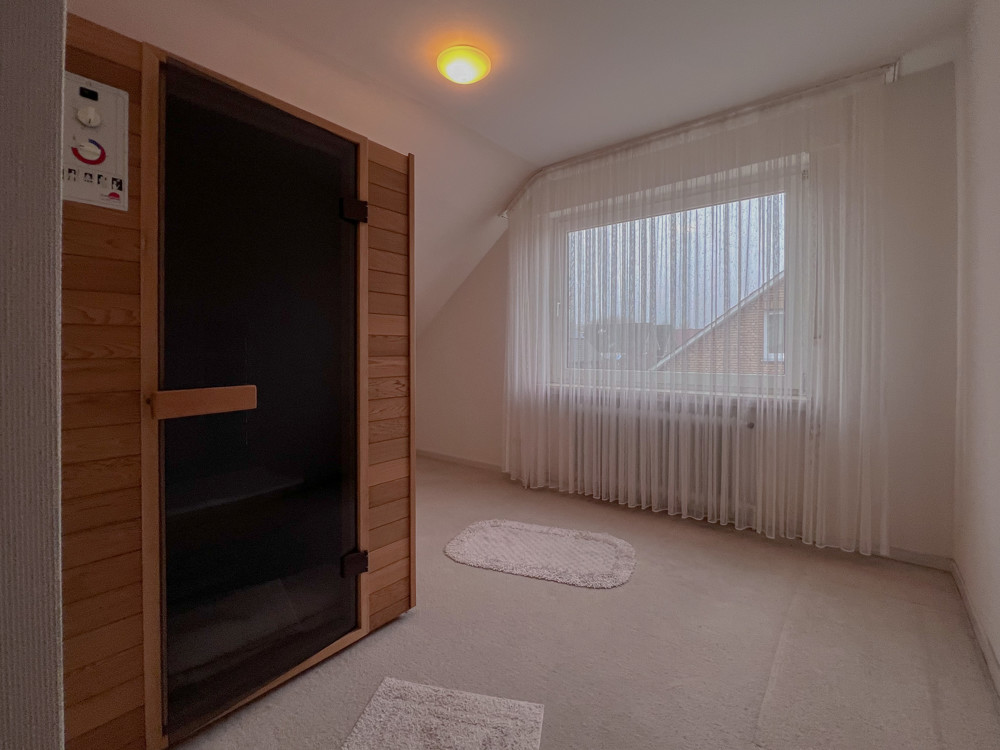 Schlafzimmer mit Sauna