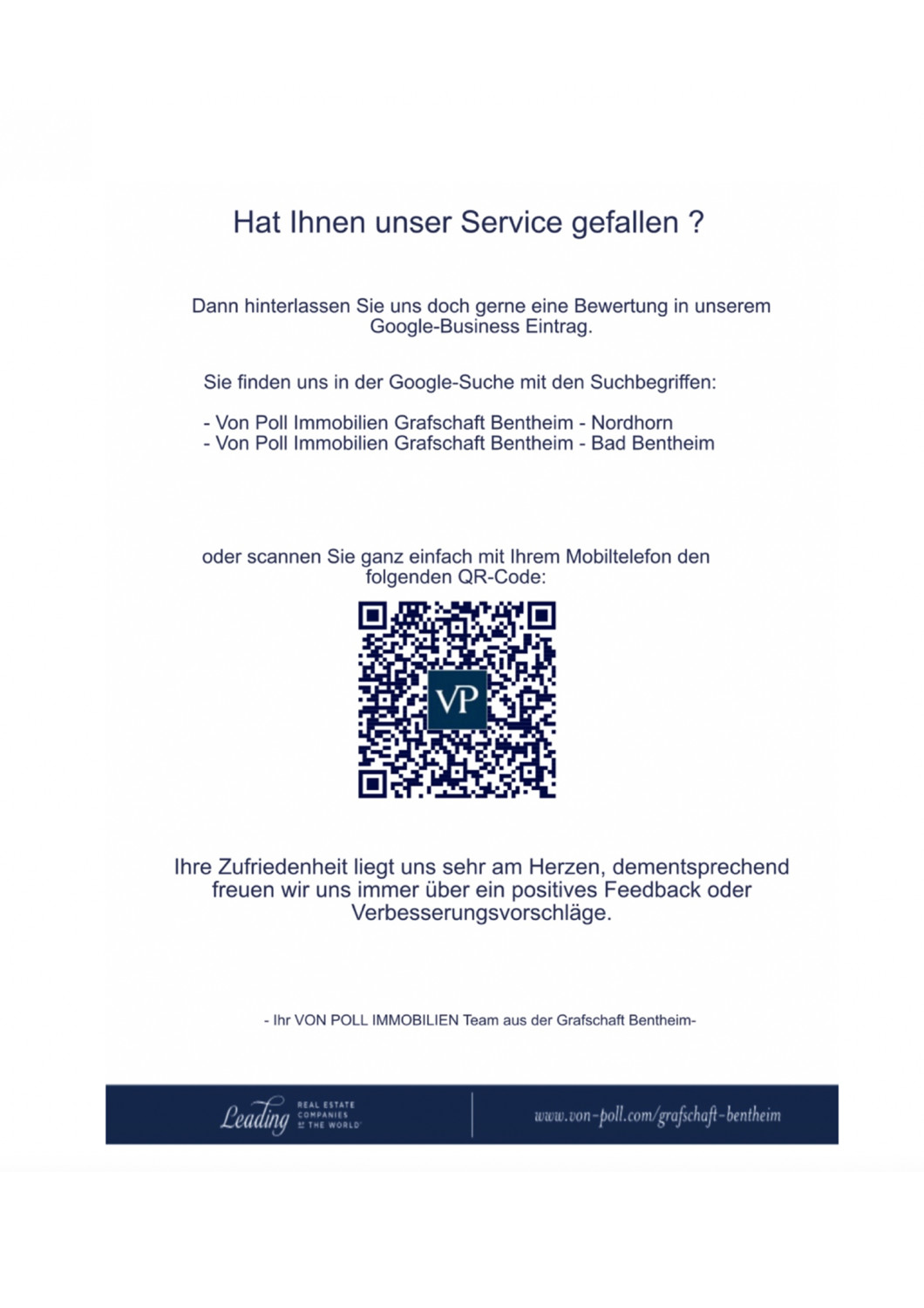 Service und Mitarbeiter QR-Code