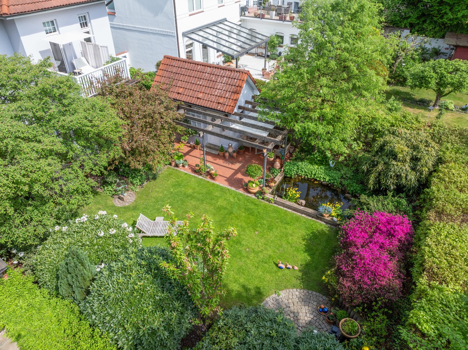 Garten aus Vogelperspektive