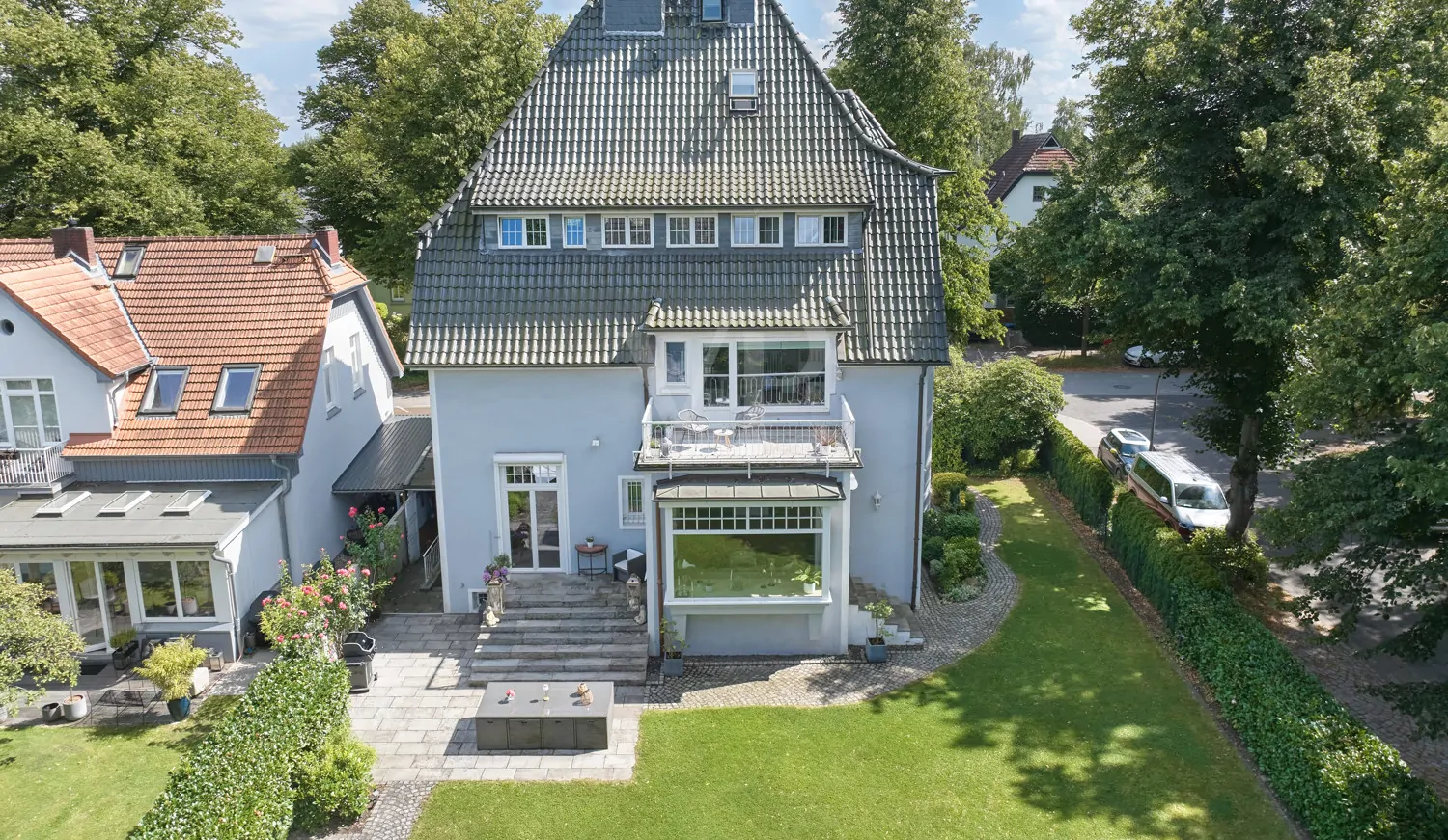 rückseitige Ansicht vom Garten