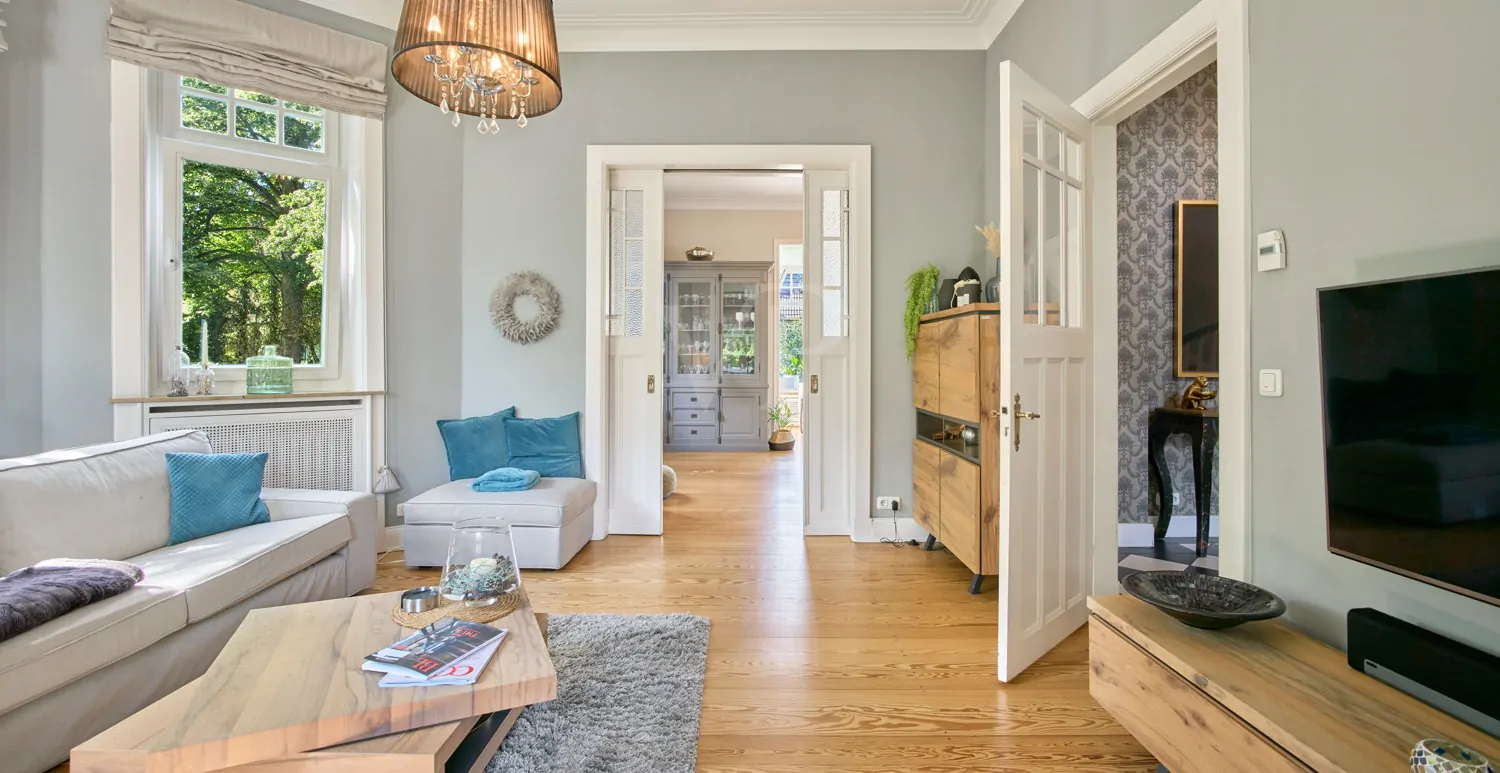 perfekte Blickachsen zwischen den Wohnbereichen