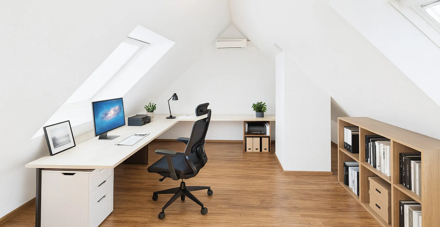 Wohnbeispiel - Mögliches Arbeitszimmer Spitzboden