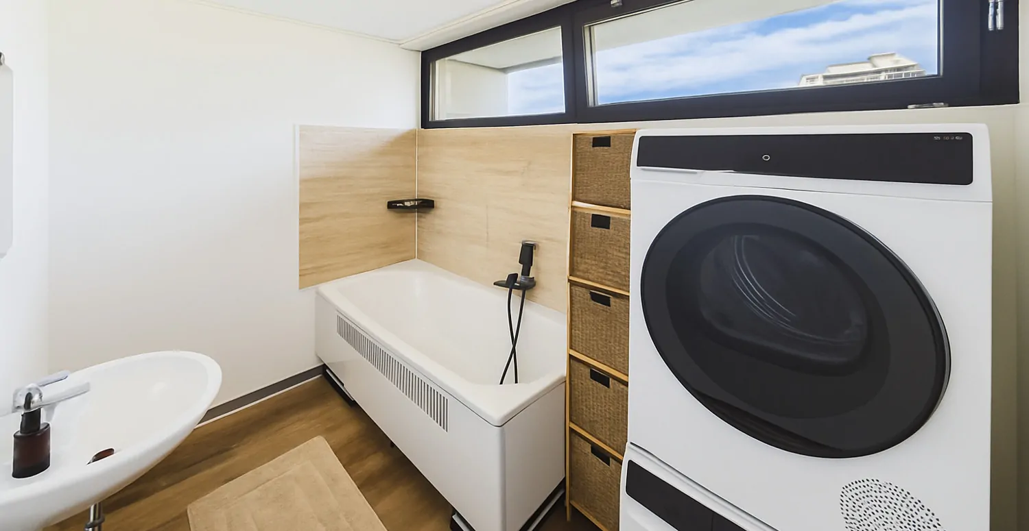 Badezimmer 2 - aufgeräumt mit KI