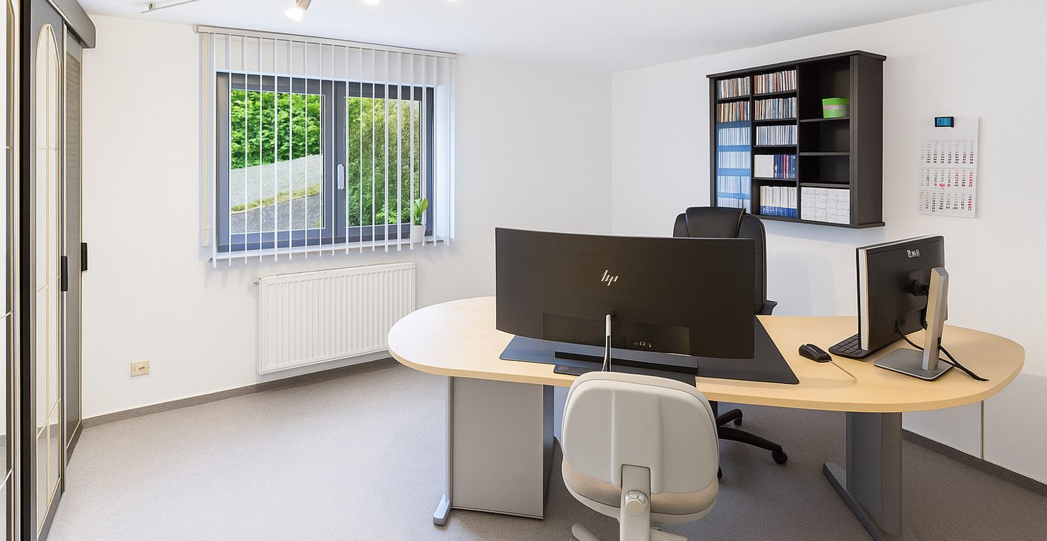 Büro Souterrain (mit ki generiert)