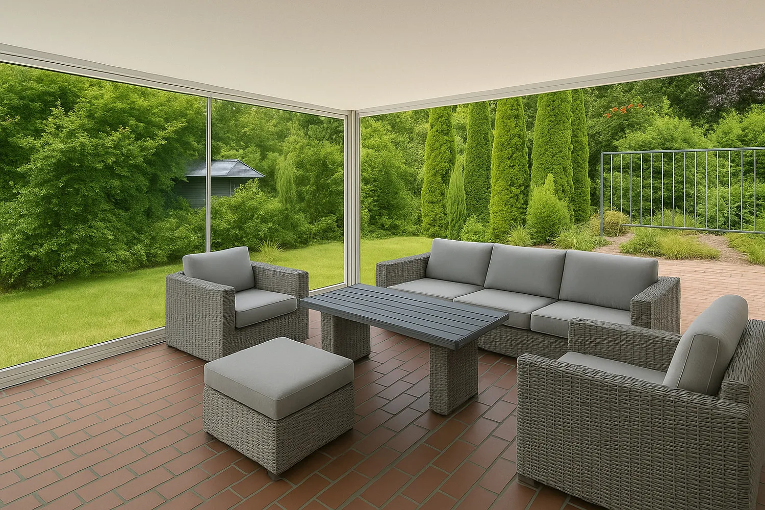 Wintergarten Souterrain (mit ki generiert)