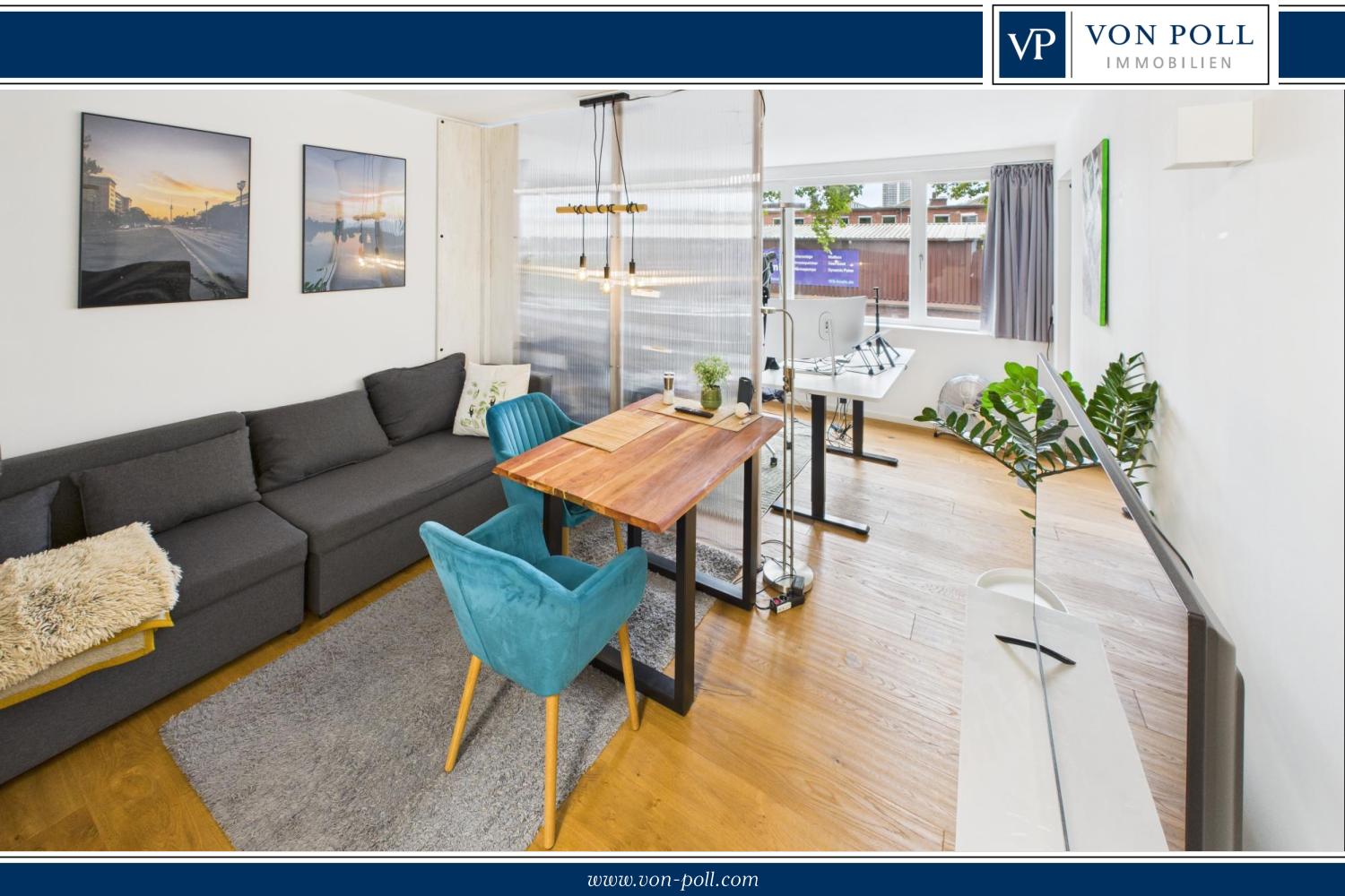 Rheinblick - Moderne 2-Zimmer Wohnung mit zwei Loggien in Köln-Mülheim