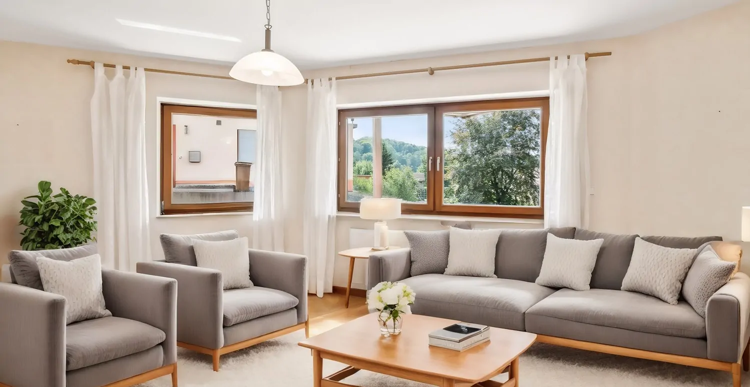 Wohnzimmer im Kellergeschoss (Visualisierung)