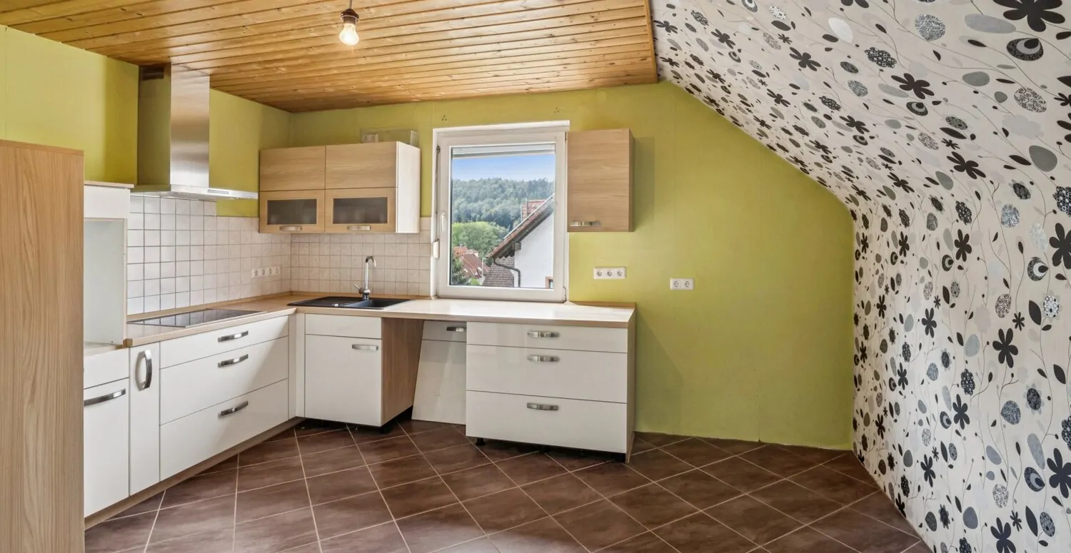 Einbauküche im Dachgeschoss