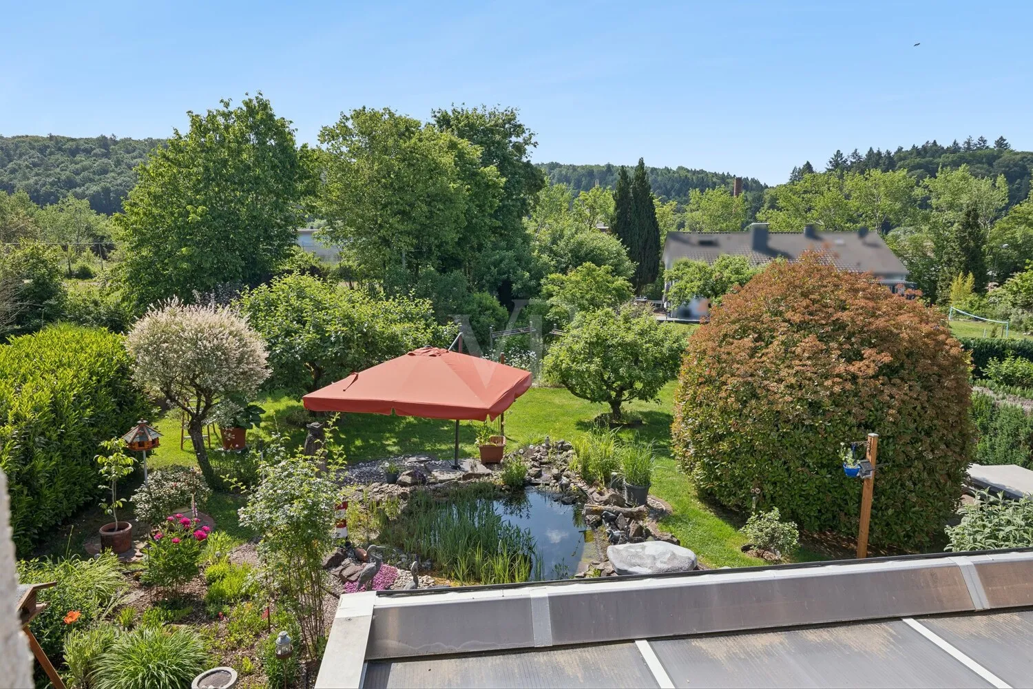 Blick vom Balkon