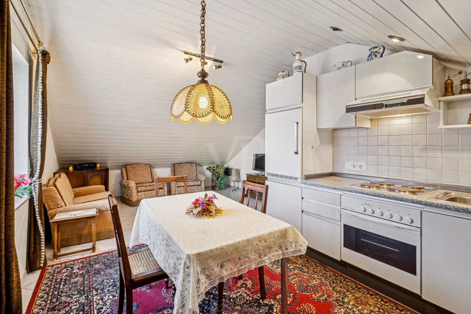 Küche im Dachgeschoss