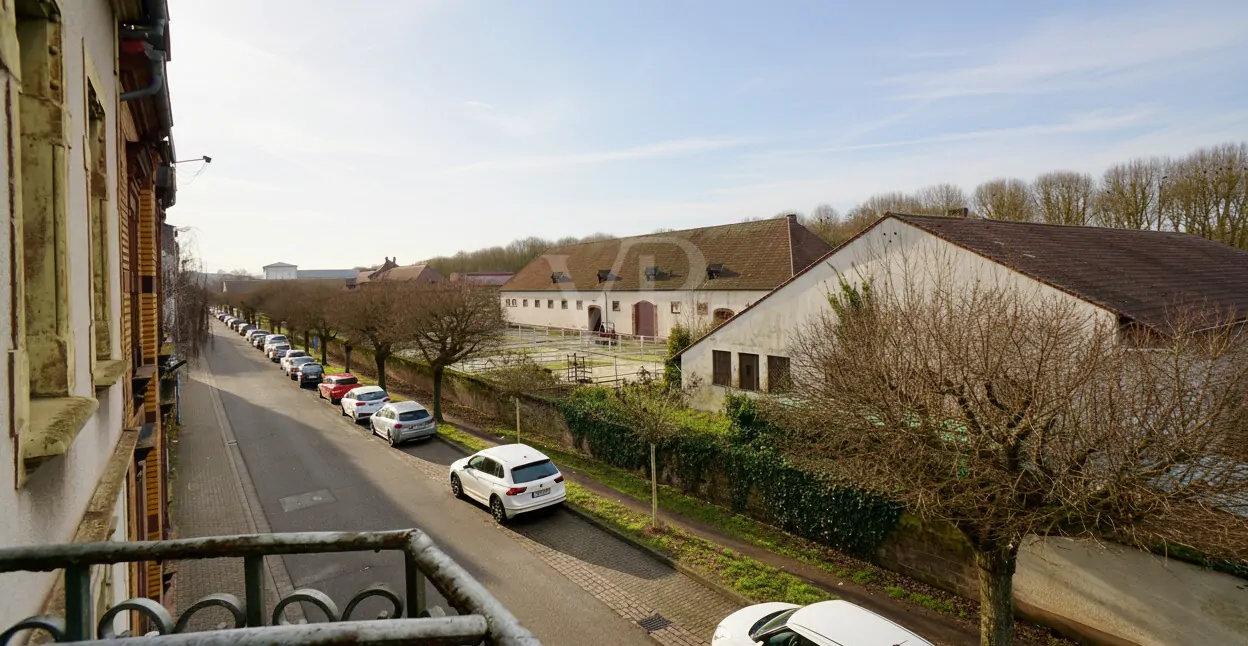 Blick vom Balkon auf das Landgestüt