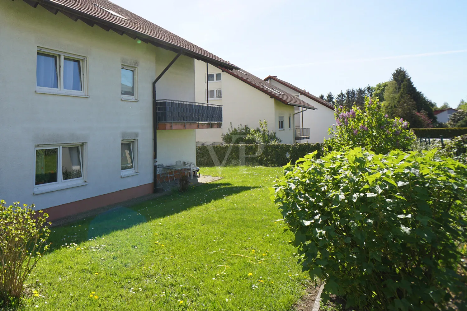 Blick zum Balkon