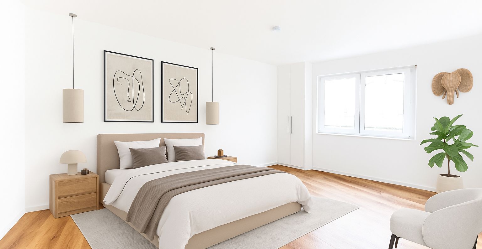 Schlafzimmer Whg. 3 gekennzeichnet