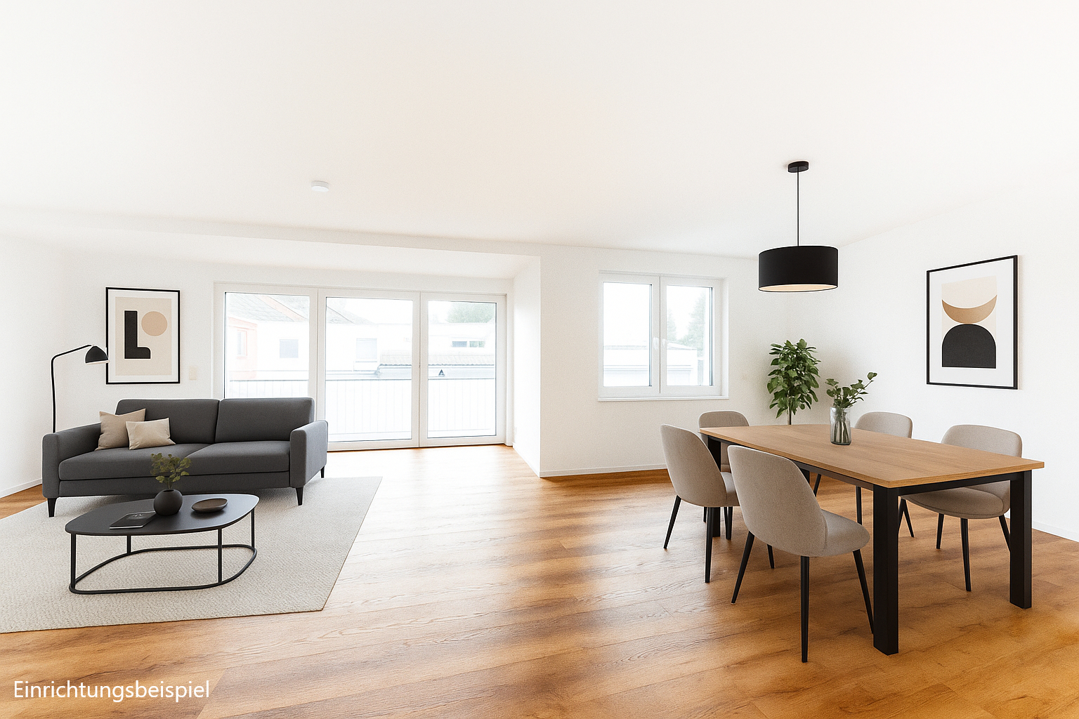 Wohnzimmer Whg. 3 gekennzeichet