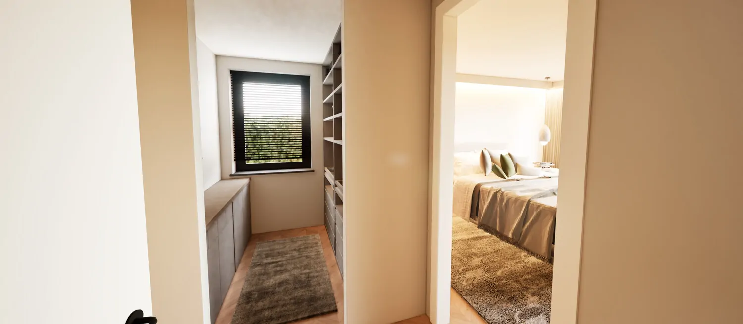 Ankleide und Schlafzimmer