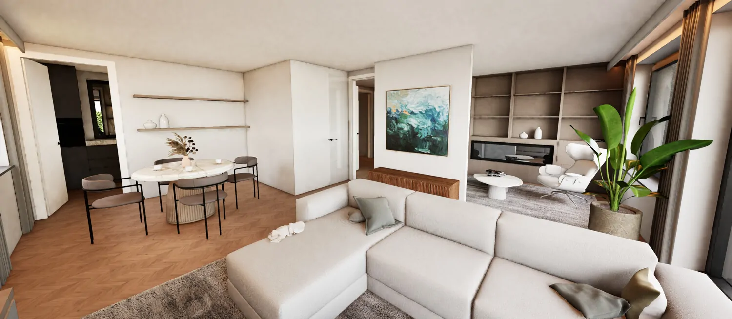 Großzügiger Wohn- Essbereich