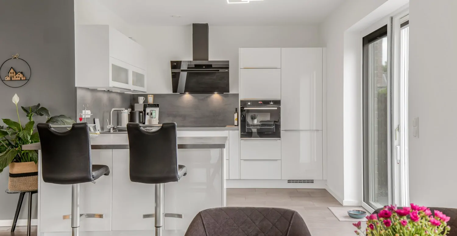 Blick in die offene Küche