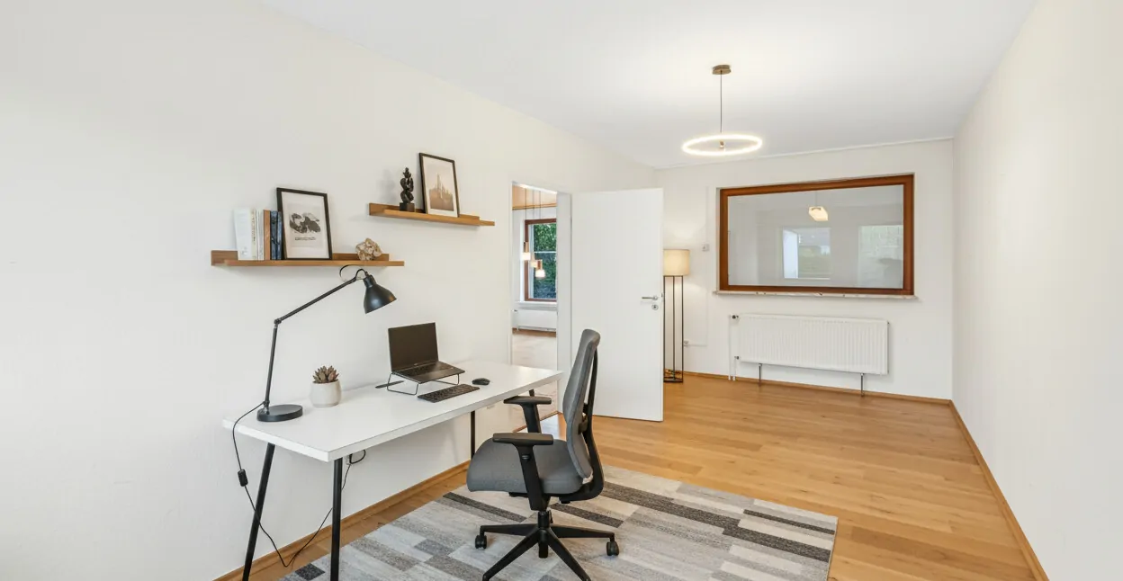 Arbeitszimmer im Erdgeschoss (KI Einrichtungsbeispiel)