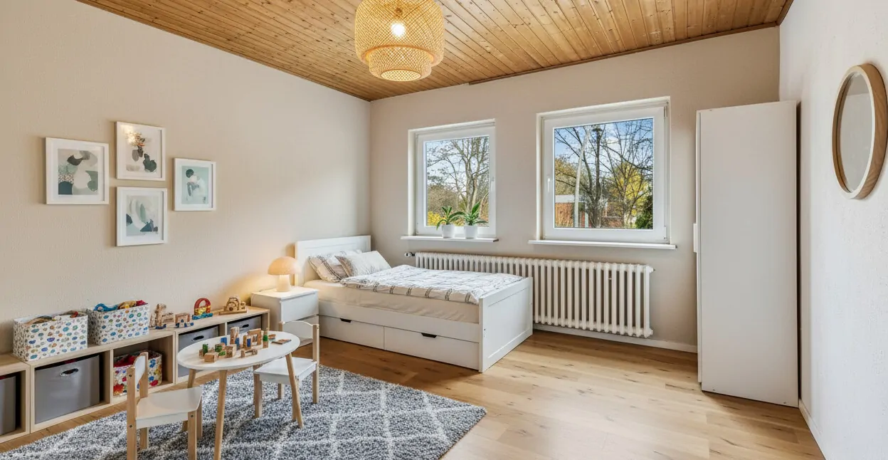 Schlafzimmer III (Einrichtungsbeispiel) im Dachgeschoss