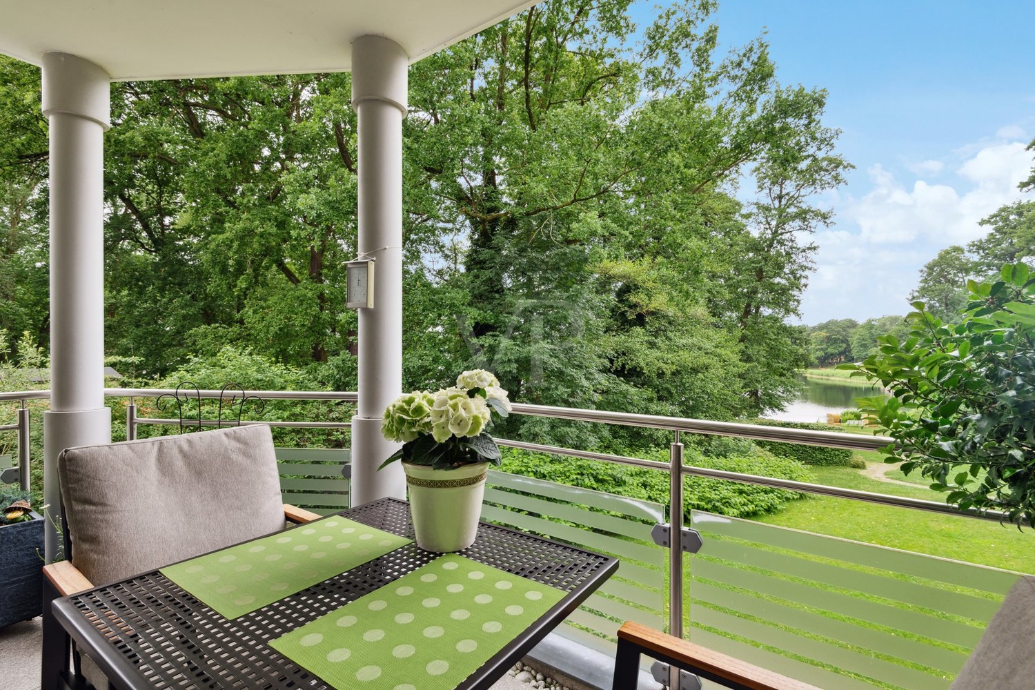 Blick vom Balkon