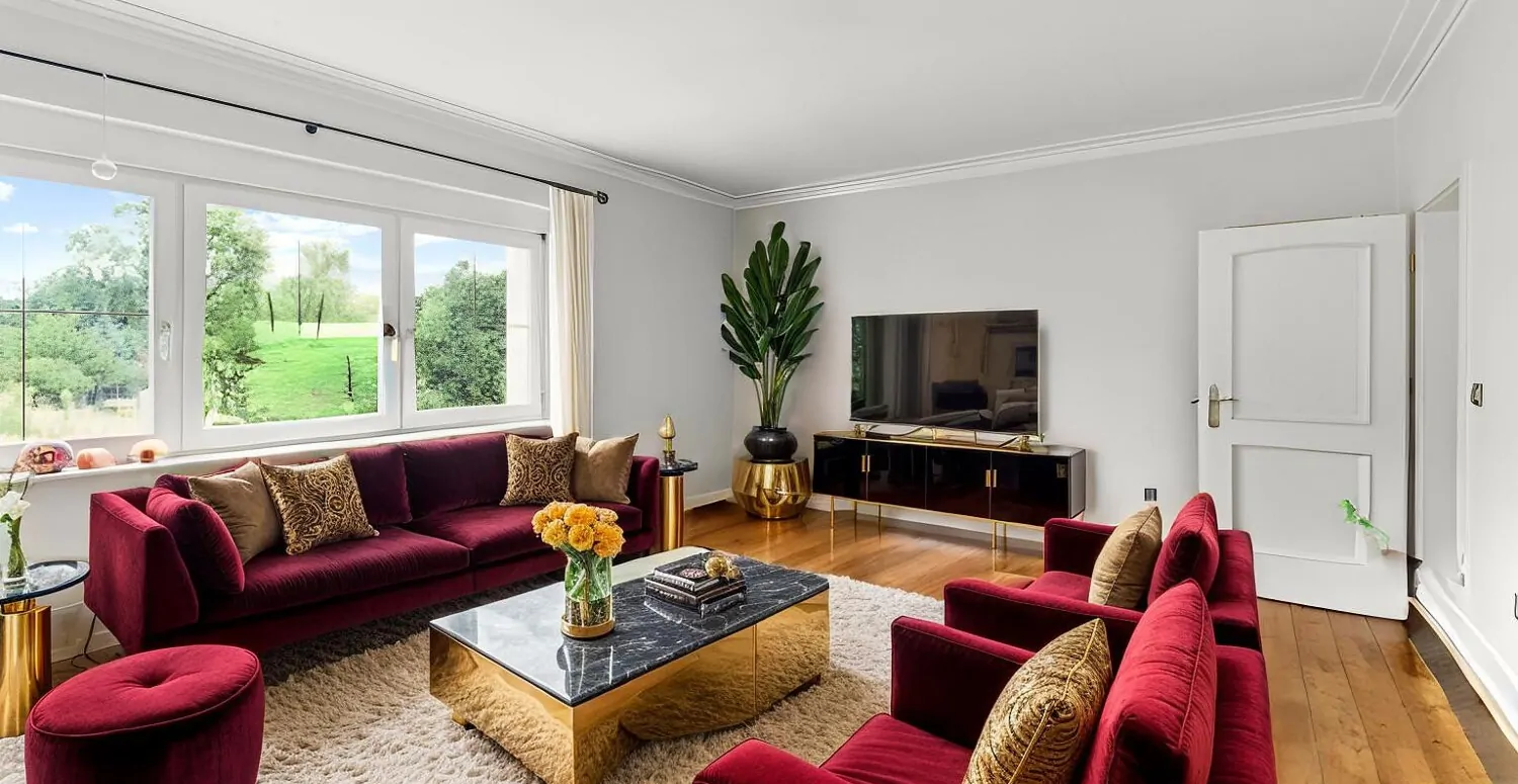 Wohnzimmer - KI animierte Ausstattung