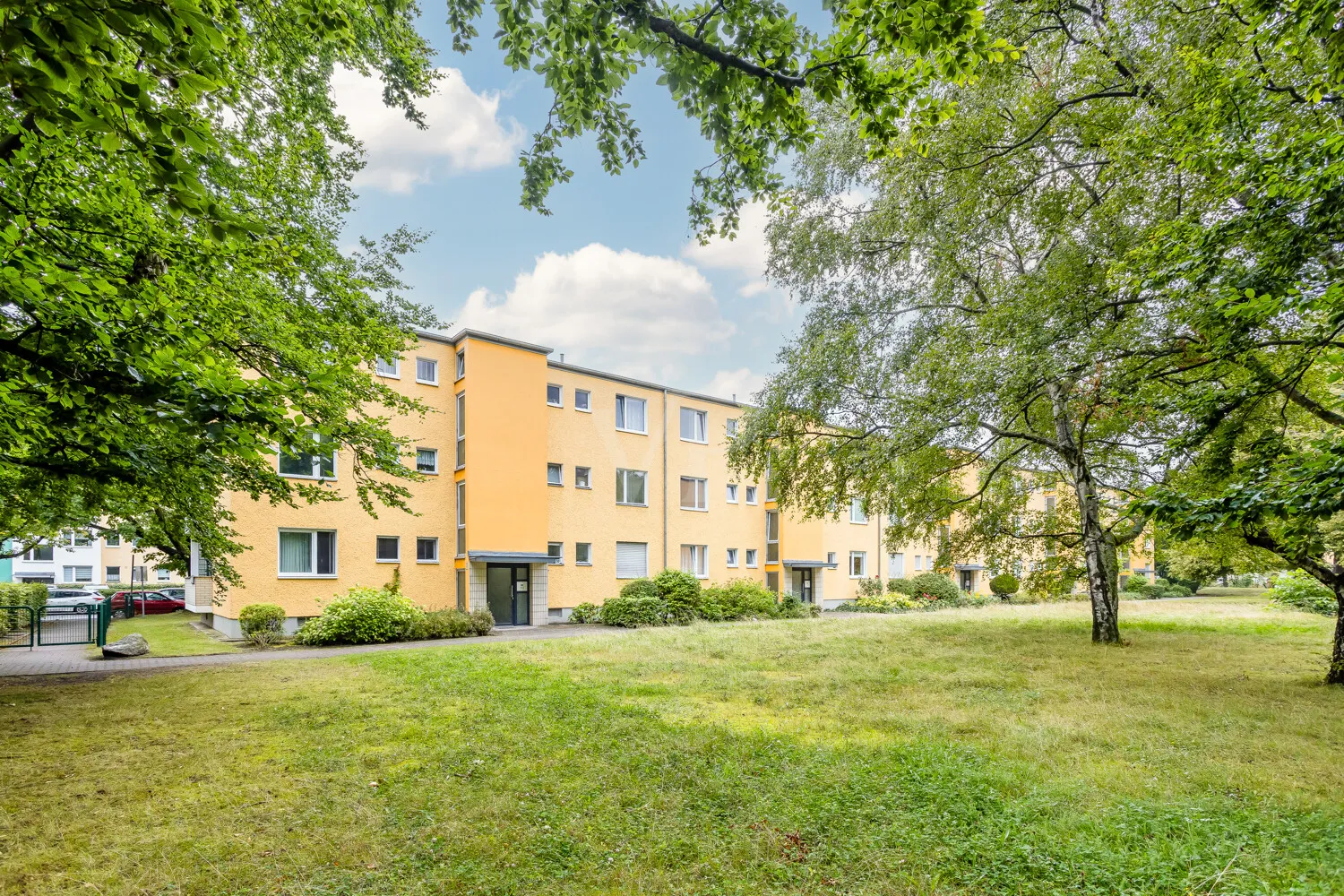 Grünflächen der Wohnanlage