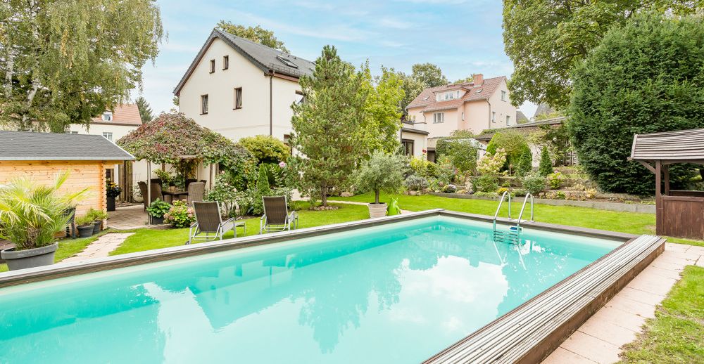 Ansicht vom Pool