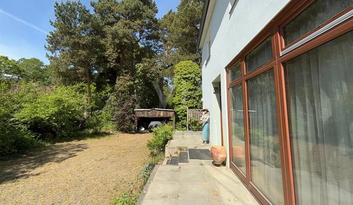 Blick zum Hauseingang