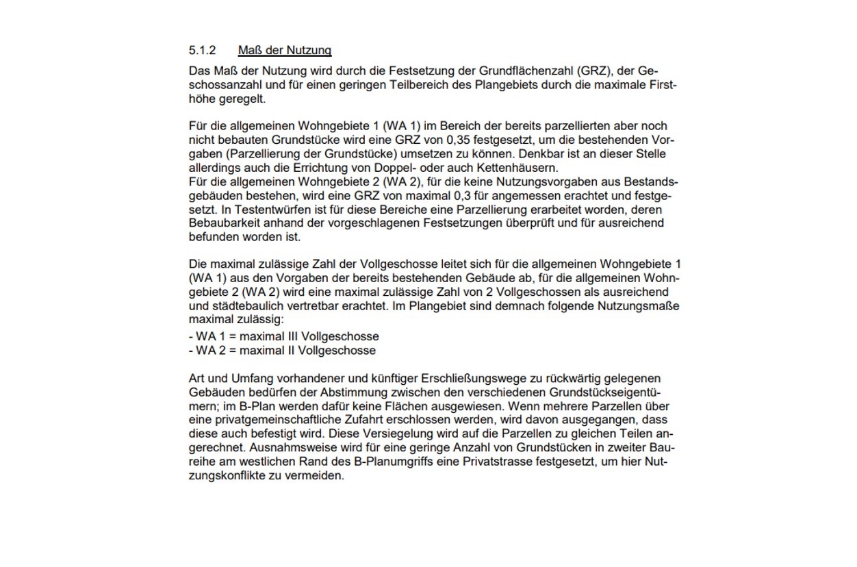 Ausschnitt B-Plan