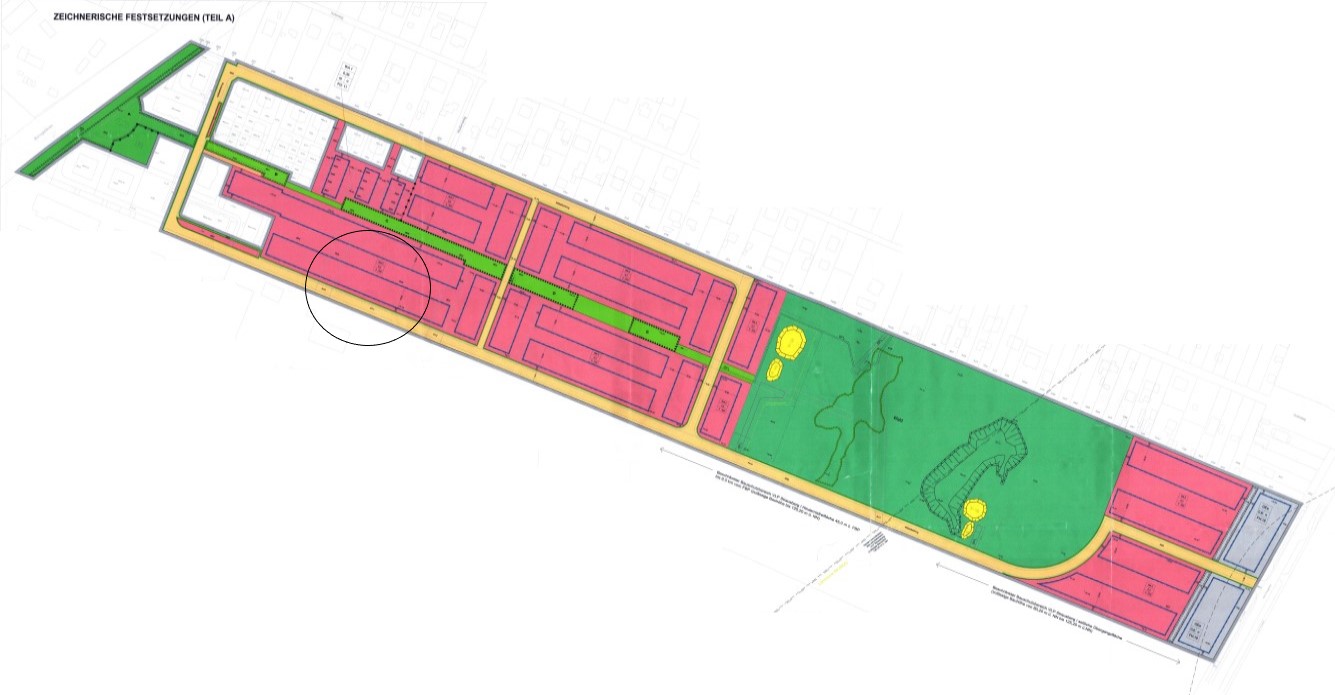 Lage des Grundstücks im B-Plan