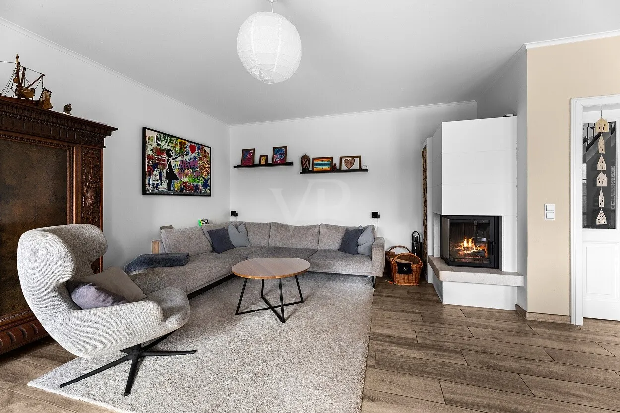 Kaminecke mit Sitzlounge