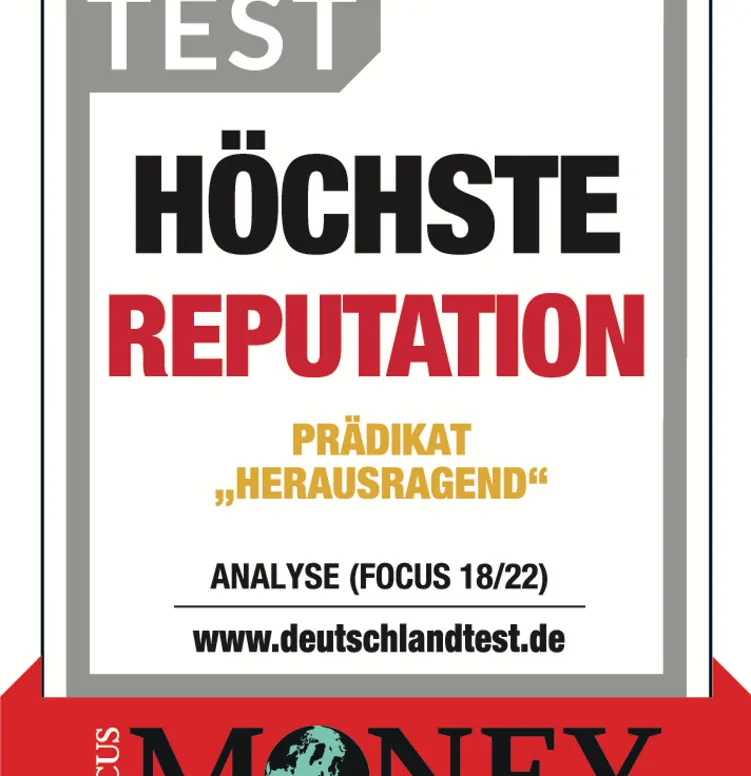 Focus Money Siegel Höchste Reputation 2022
