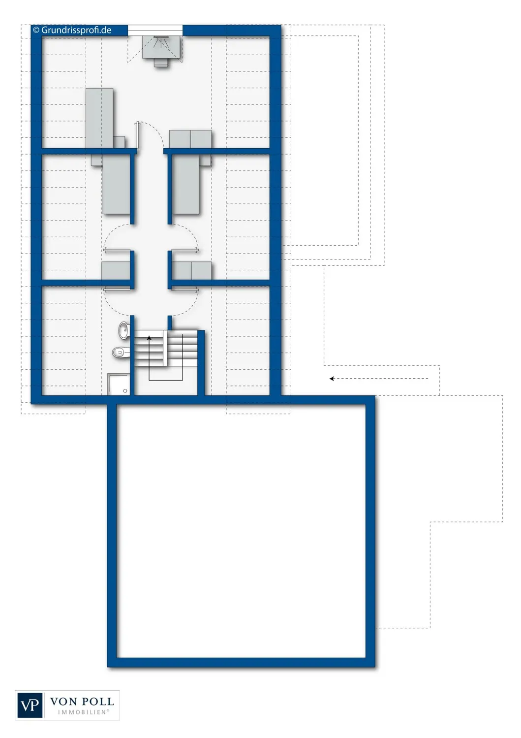 Grundriss 2. OG möbliert