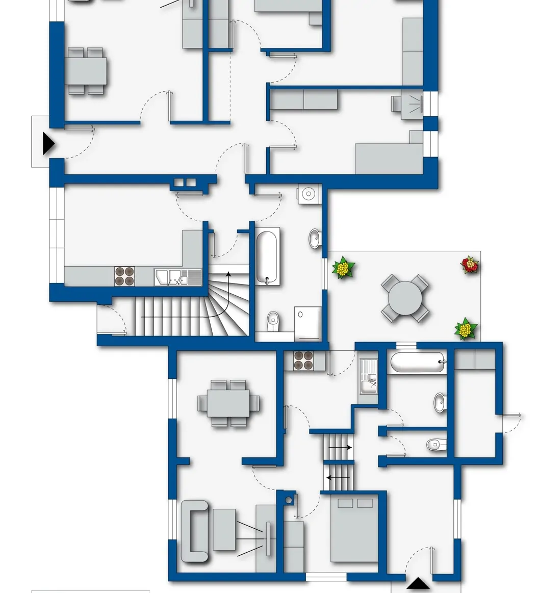 Grundriss EG Exposé möbliert