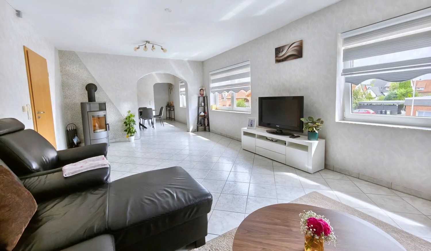 Anbau 1.OG Wohn- Essbereich mit Kamin