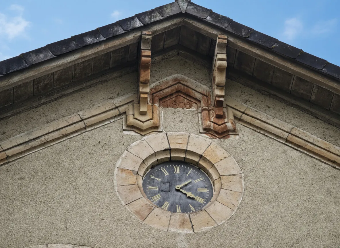 Uhr im Giebel