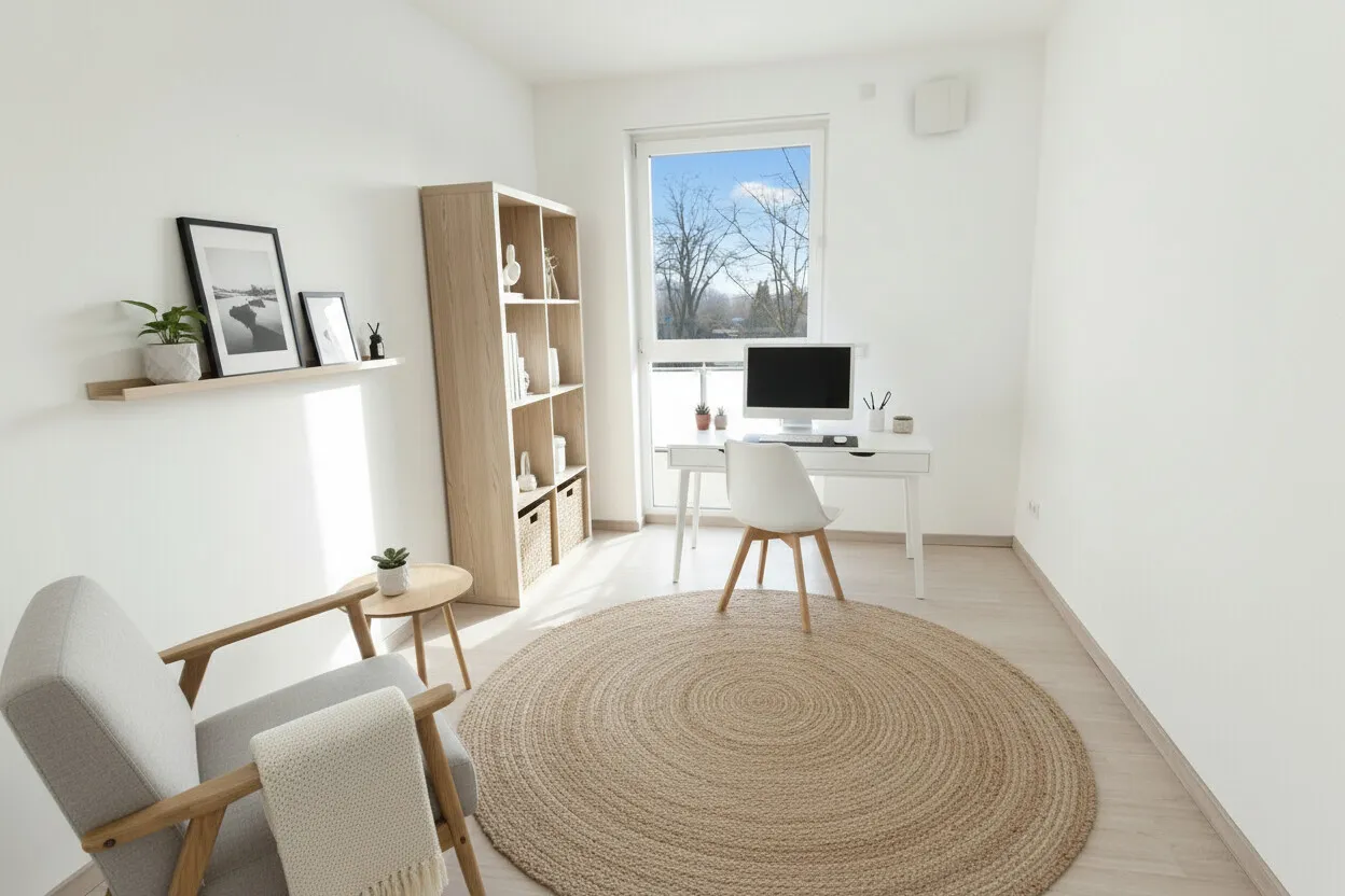 Arbeitszimmer eingerichtet