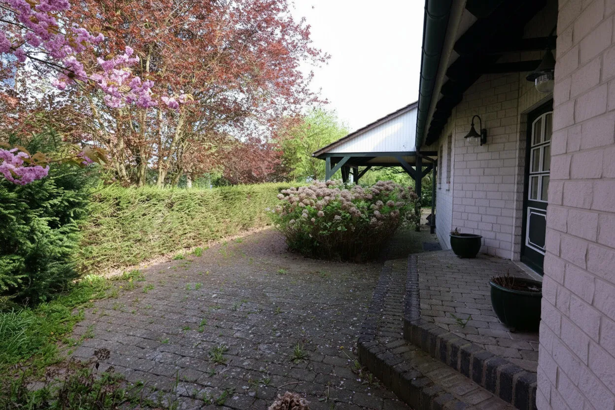 Vor dem Eingang