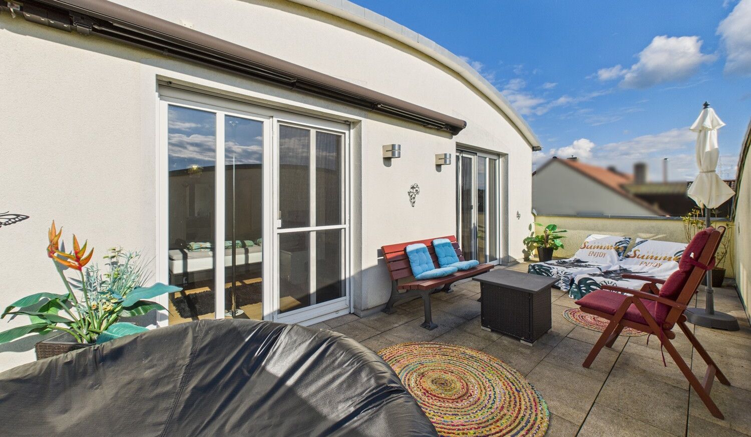Uneinsehbare Dachterrasse