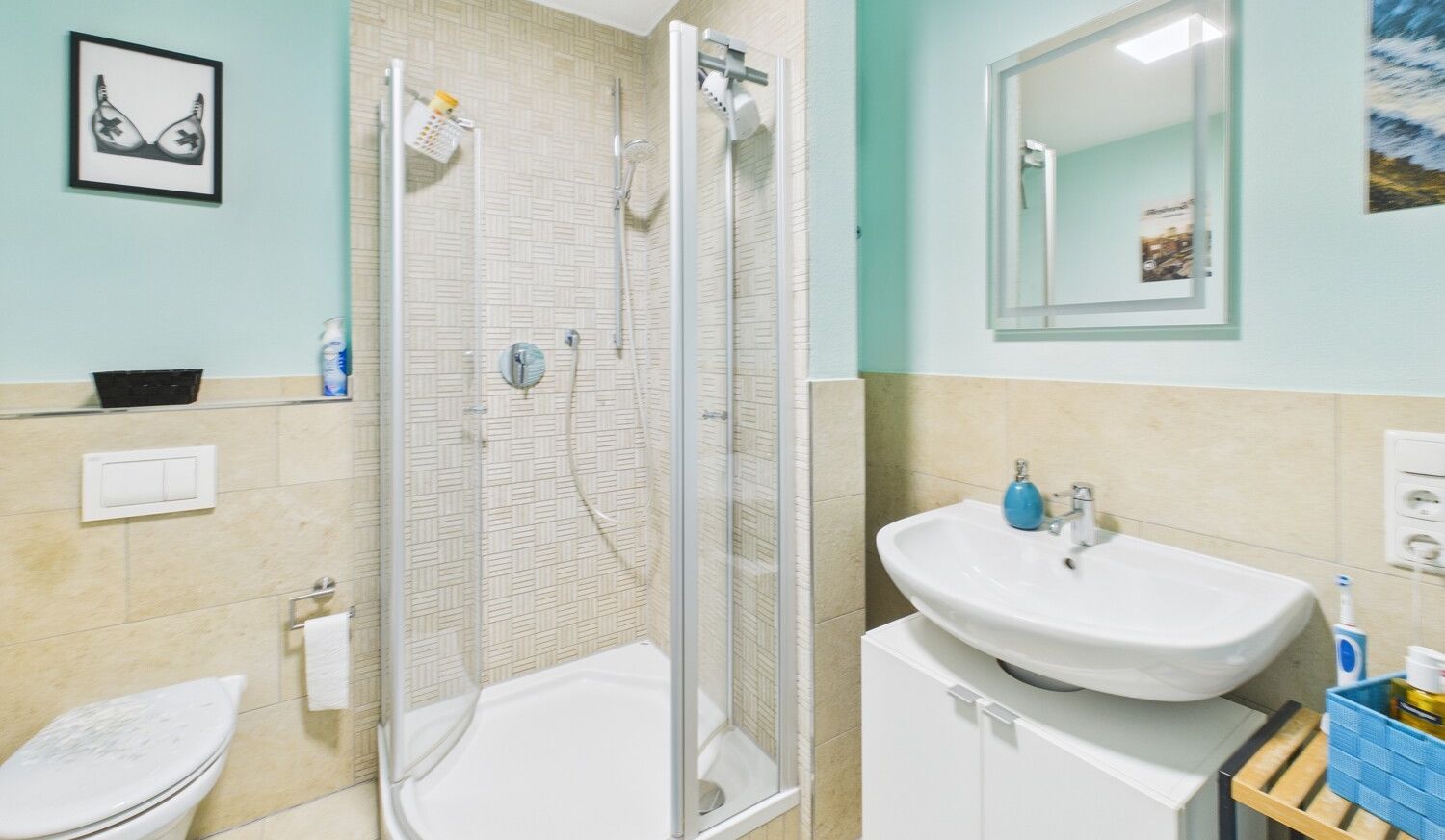 Dusche und WC