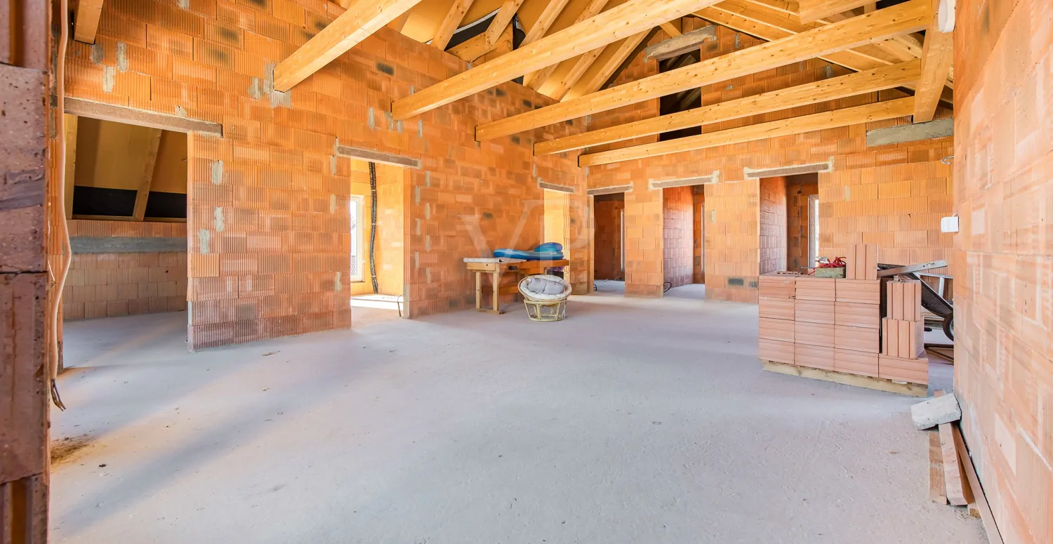 Oberes Geschoss - offener Sichtdachstuhl