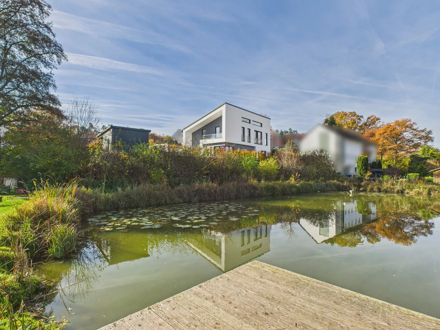 Blick vom Stadtweiher