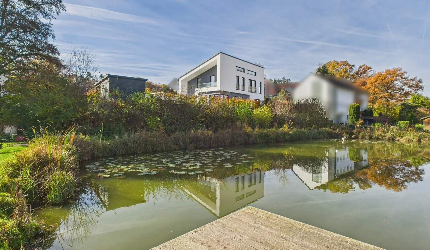 Blick vom Stadtweiher