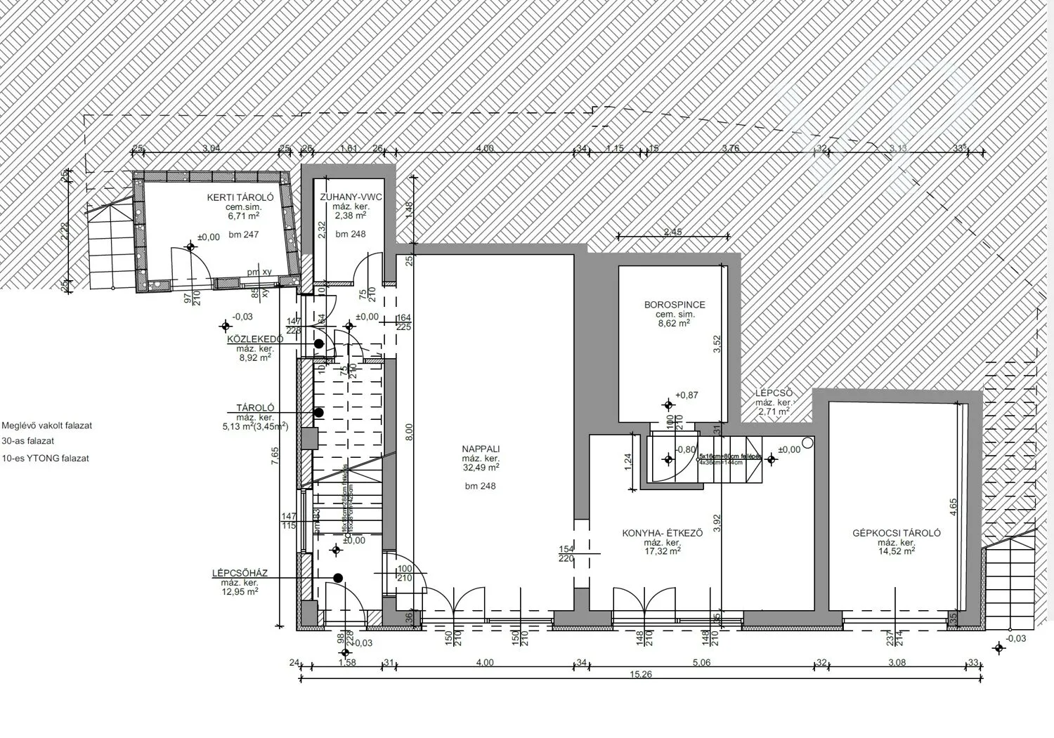 legalsó szint alaprajz