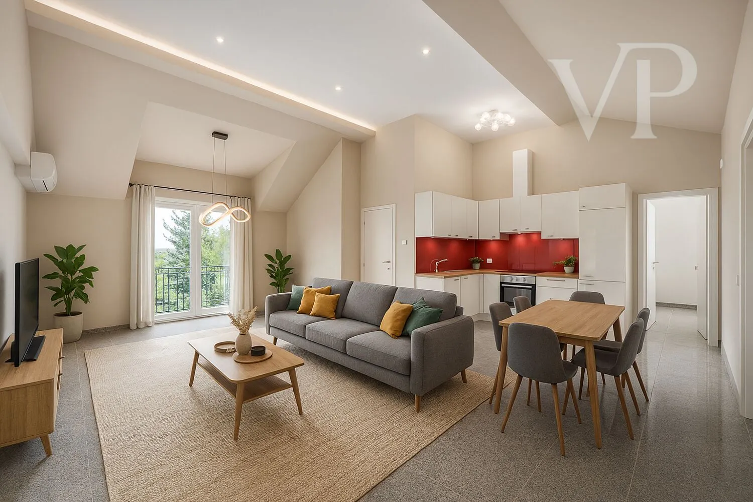 Felső szint  nappali-konyha-étk